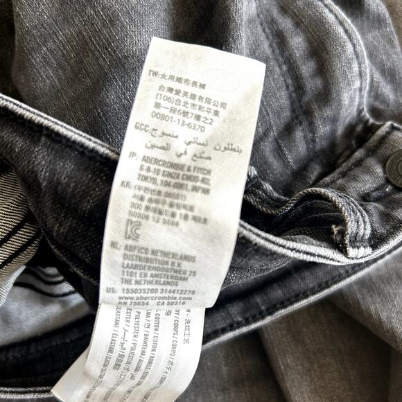 Abercrombie & Fitch Jeans Black Size 27/4 High Rise Super Skinny Denim Stretch - Picture 8 of 8